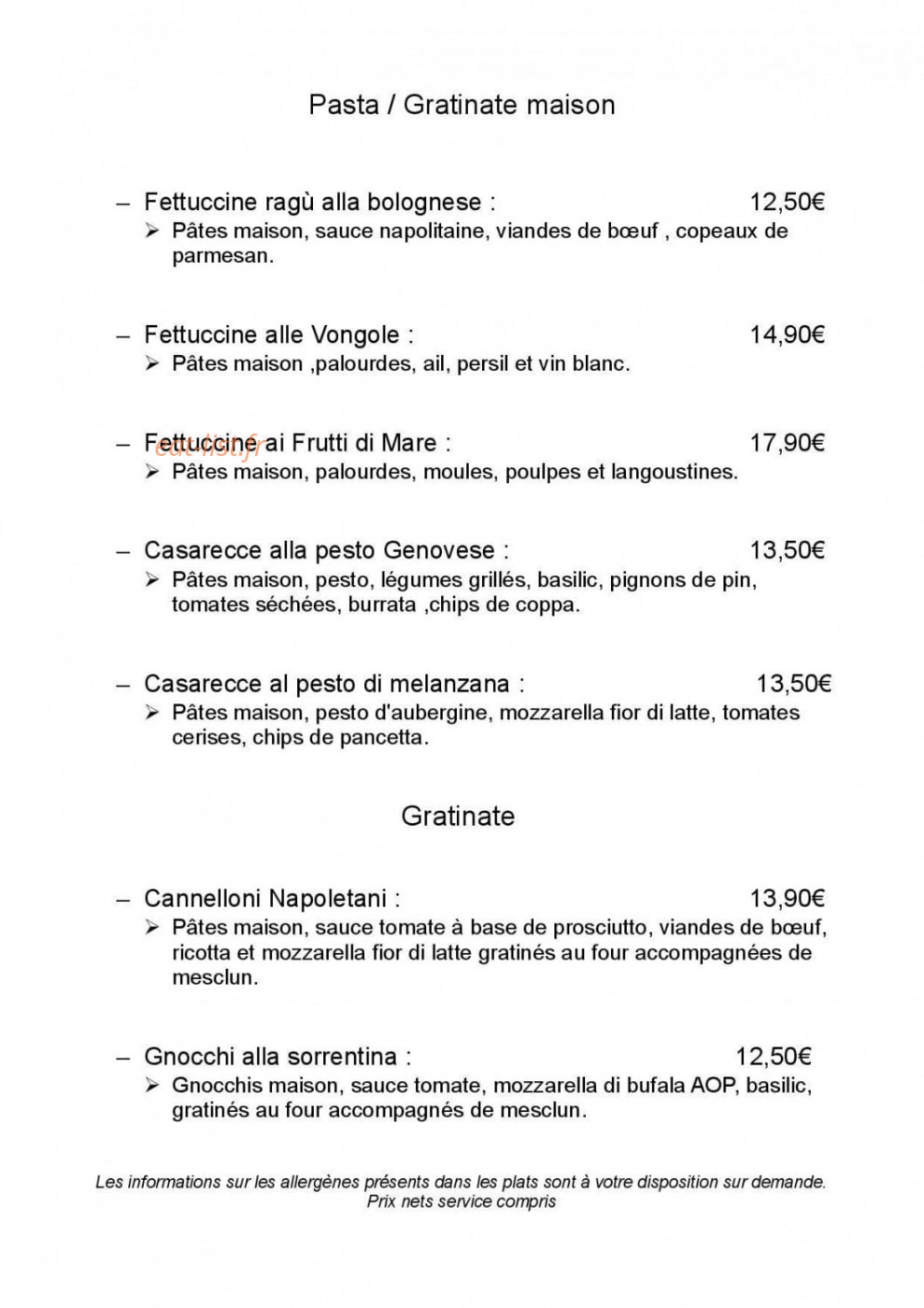 Bella Cucina — carte page 4