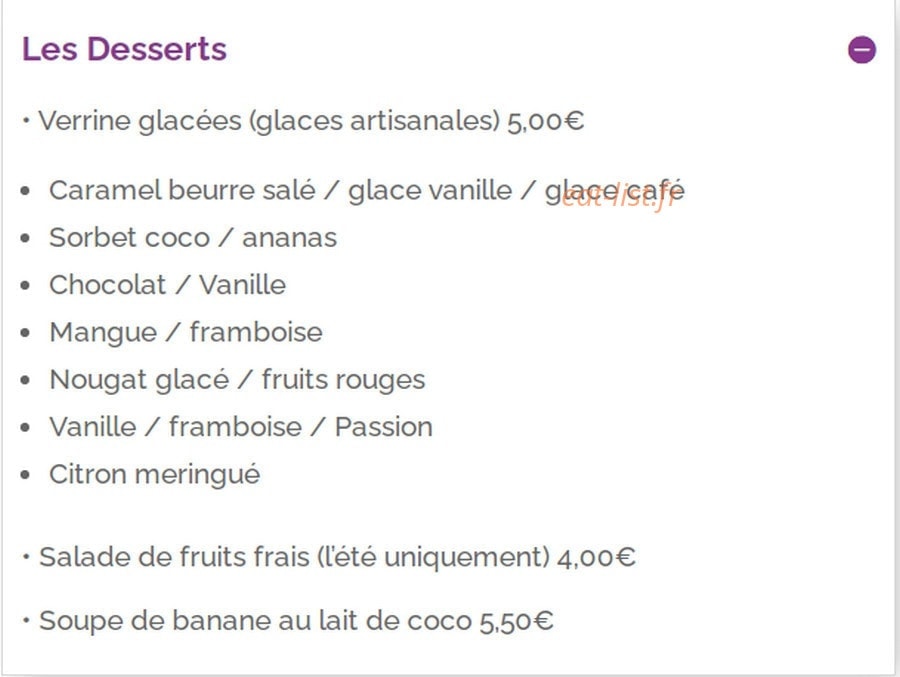 Bô a emporter — carte page 9