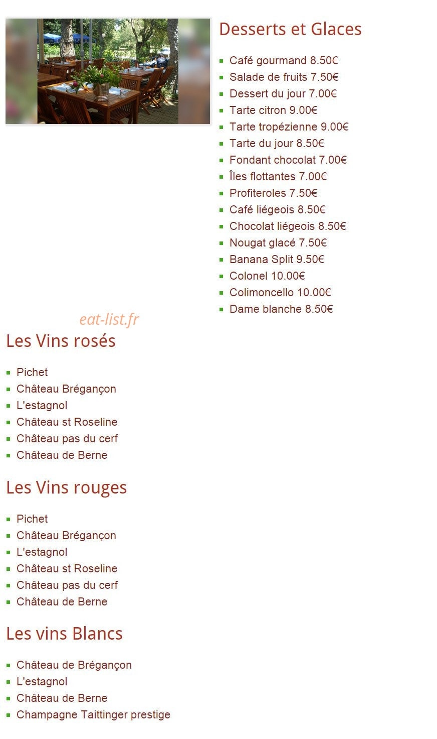 Chez Richard — carte page 3