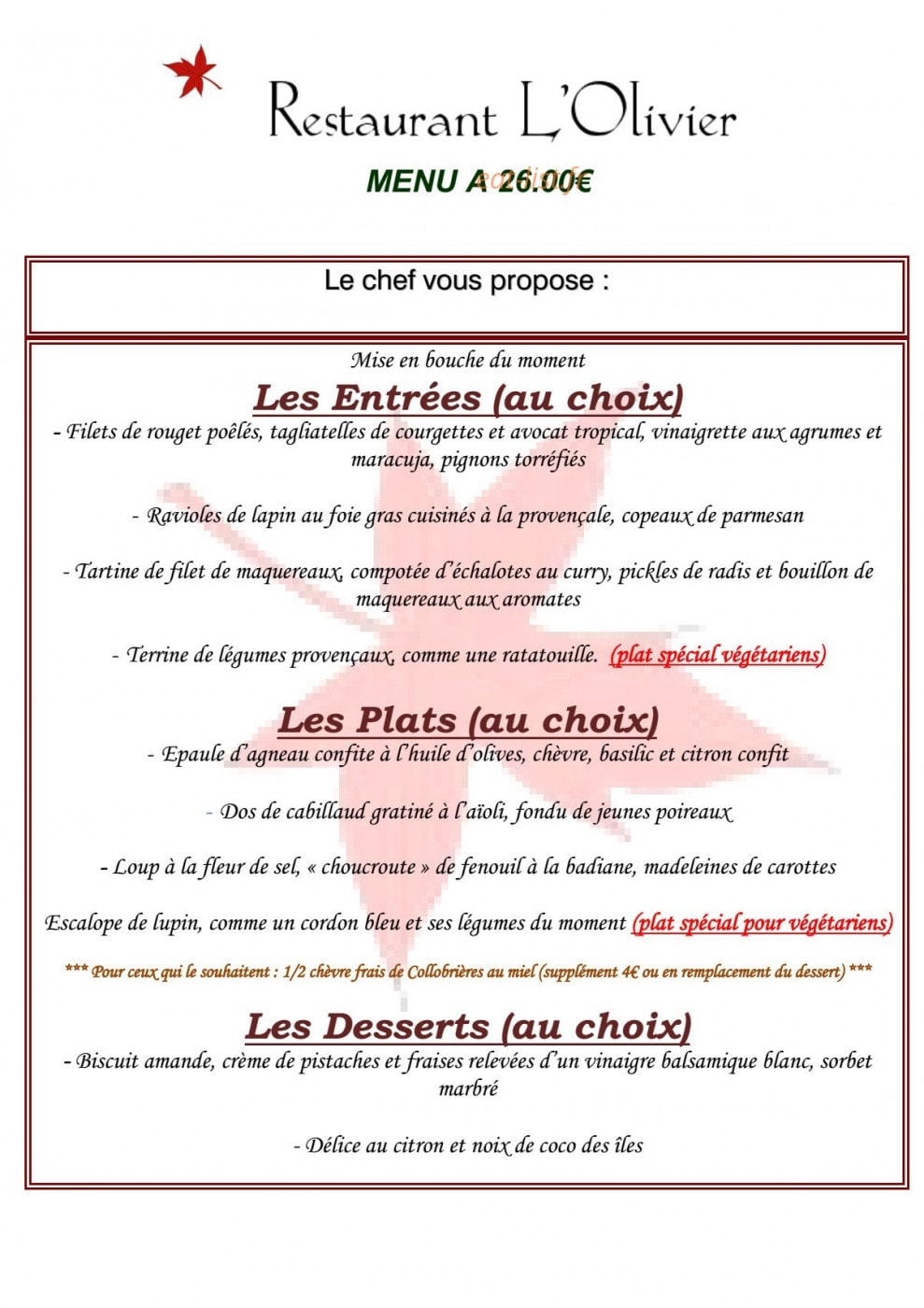 L'Olivier — carte page 3