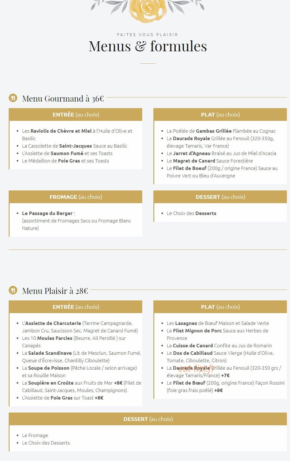 La Ferme des Janets — carte page 2