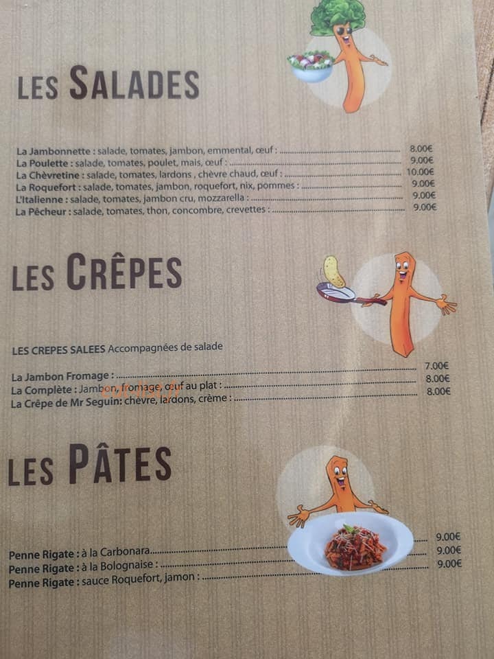 La Frite — carte page 3