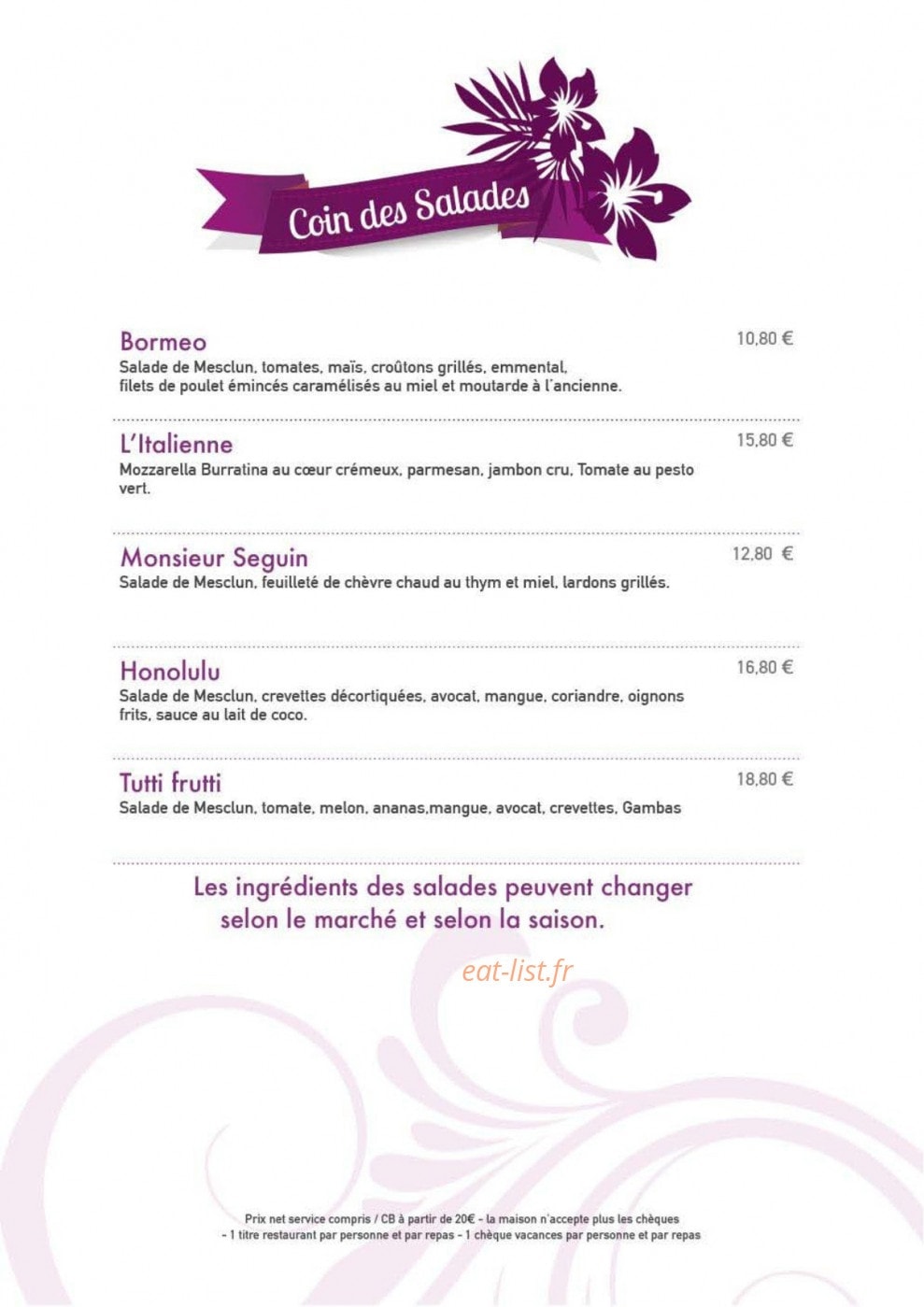 Le Borméo — carte page 3
