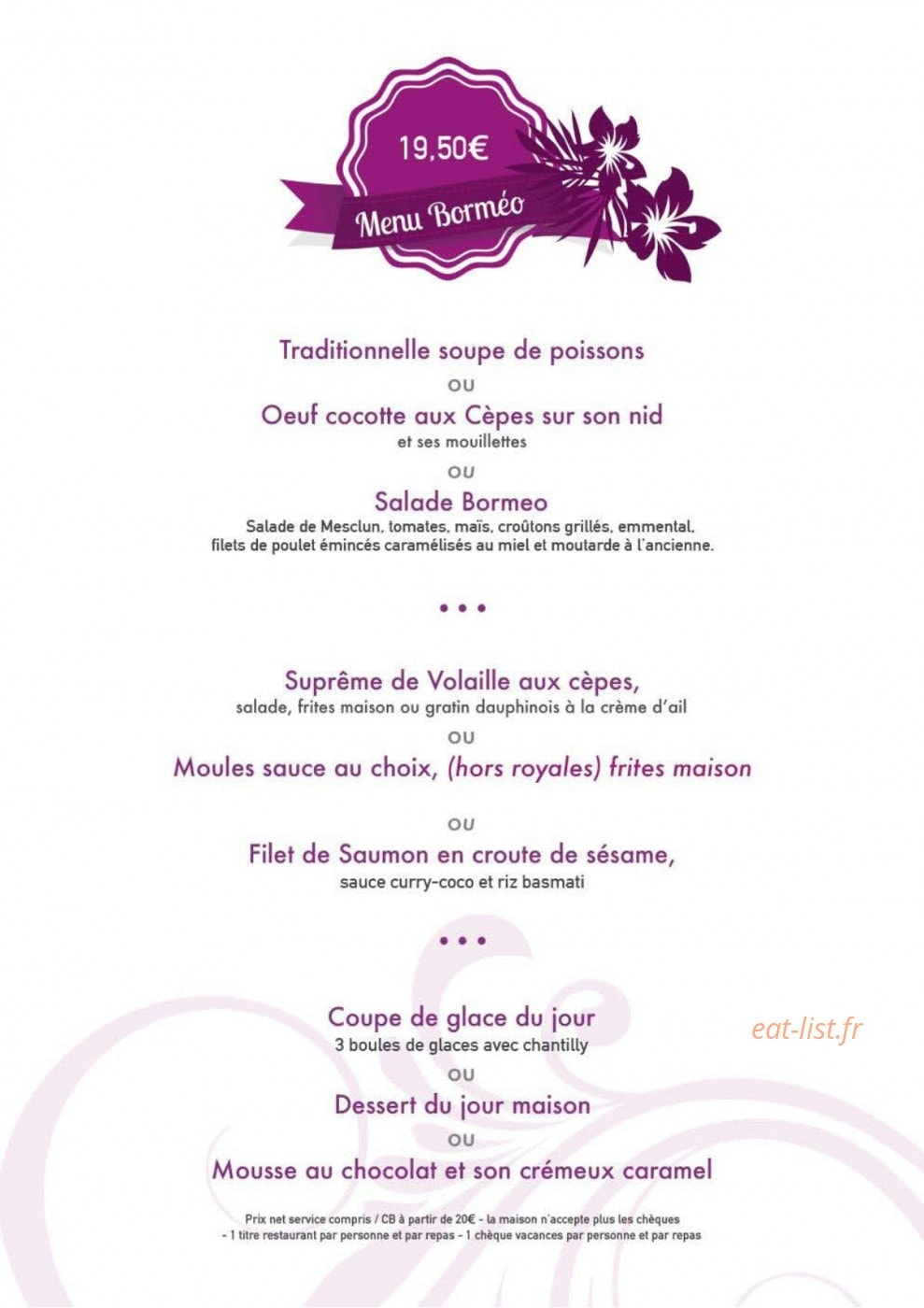Le Borméo — carte page 6