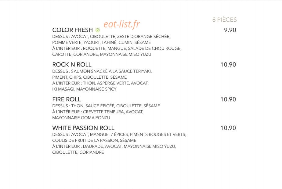 Le Marrakech — carte page 25