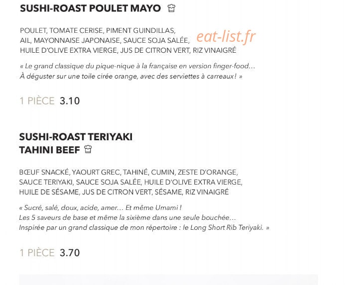 Le Marrakech — carte page 6