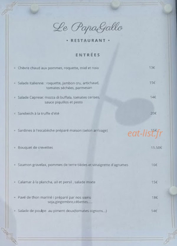 Le PàpaGàllo — carte page 1