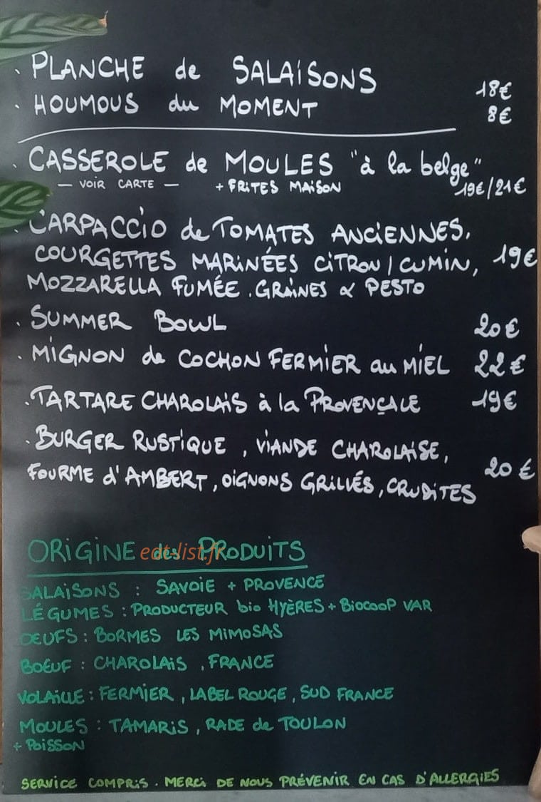Le Zèbre Vert — carte page 1
