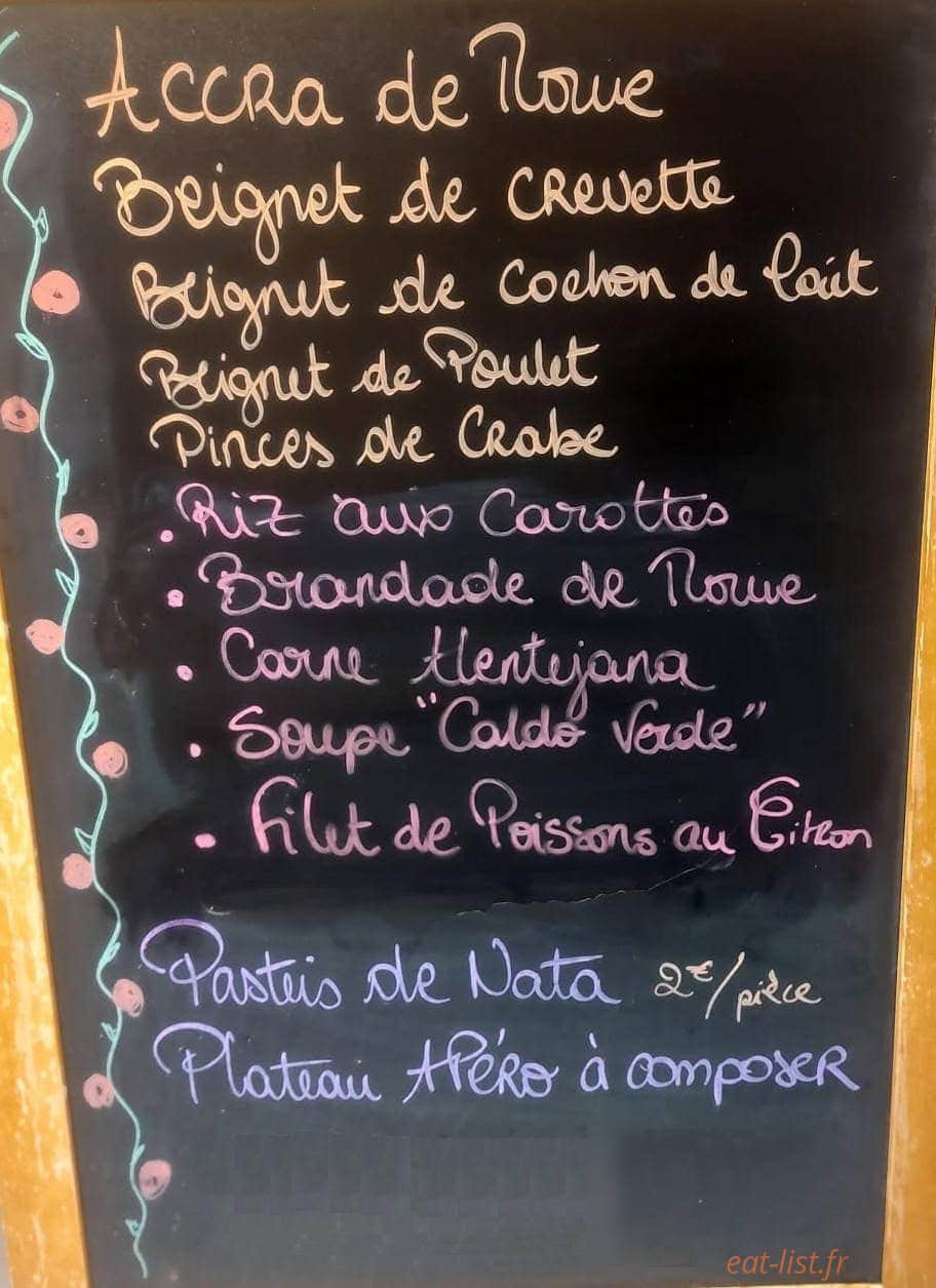 Les Bons Plats de Cati — carte page 1