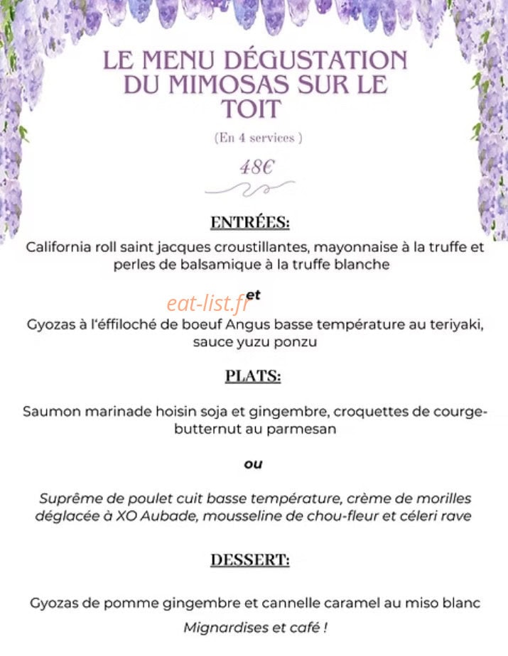 Mimosas sur le Toit — carte page 4