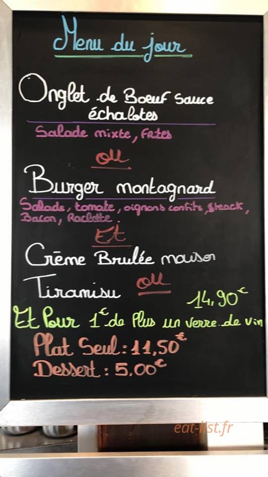 Au Croissant de Mer — carte page 1