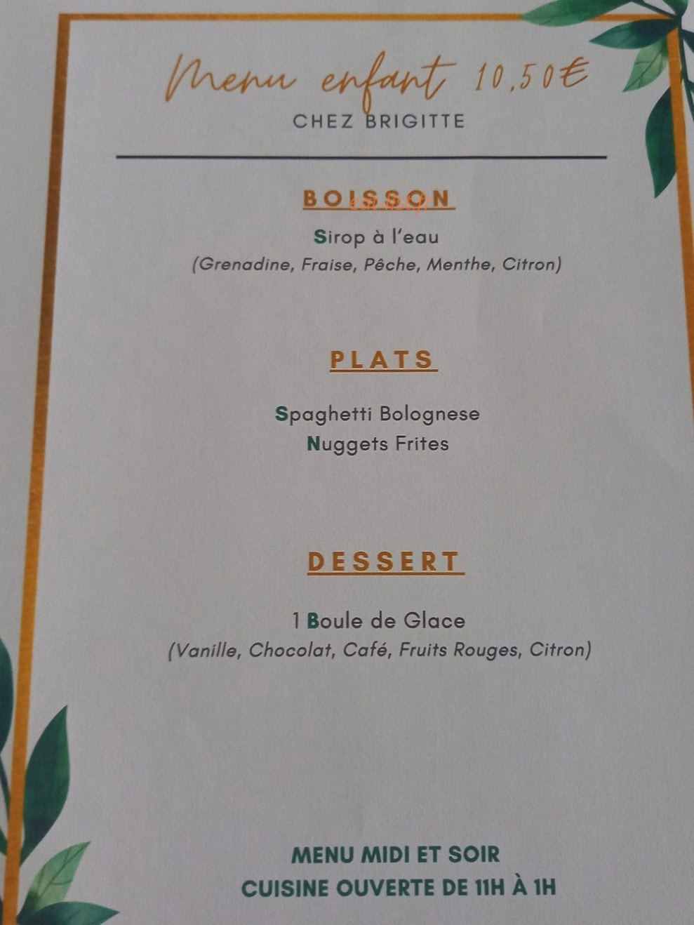 Chez Brigitte — carte page 3