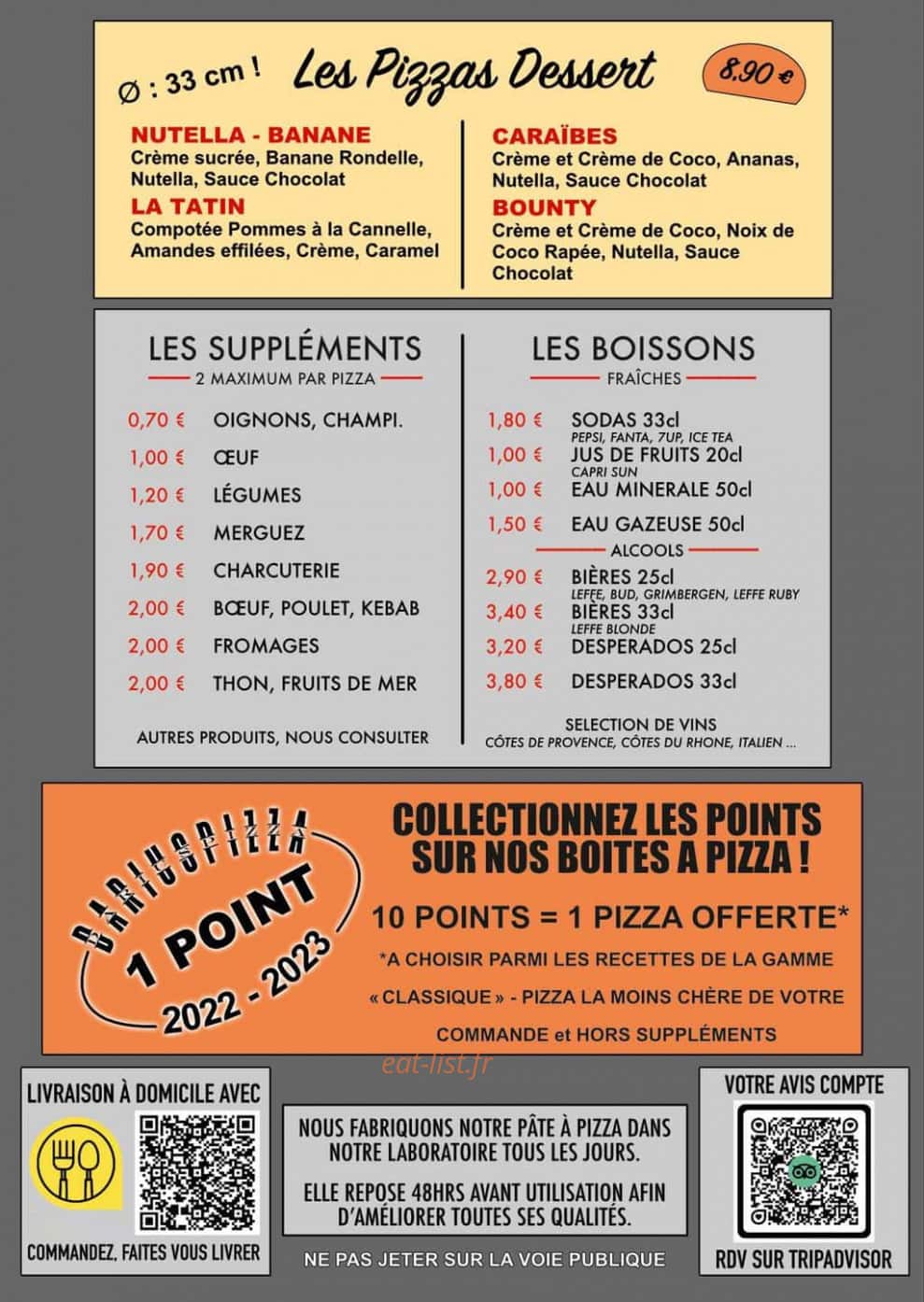 Darius Pizza — carte page 4