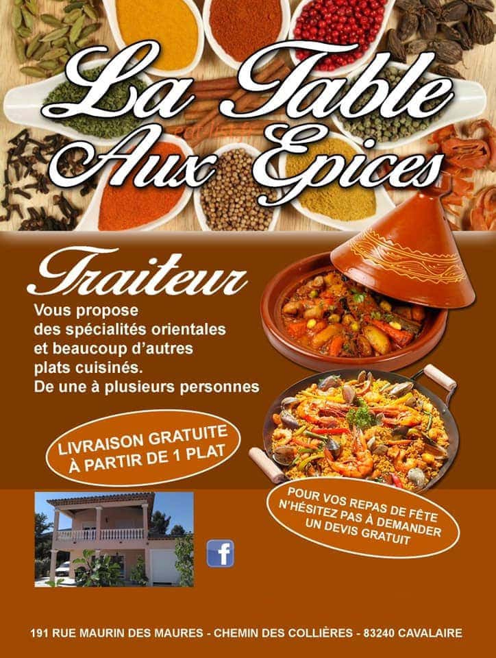 La Table Aux Epices — carte page 1
