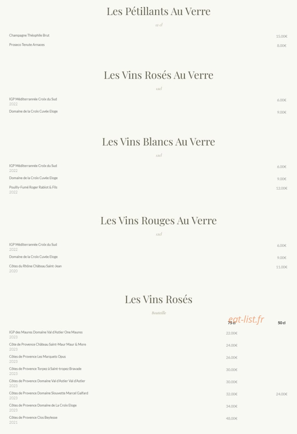Les Oliviers — carte page 2