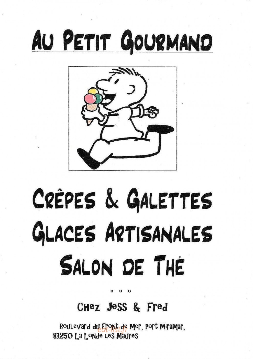 Carte et menu Au Petit Gourmand La Londe les Maures