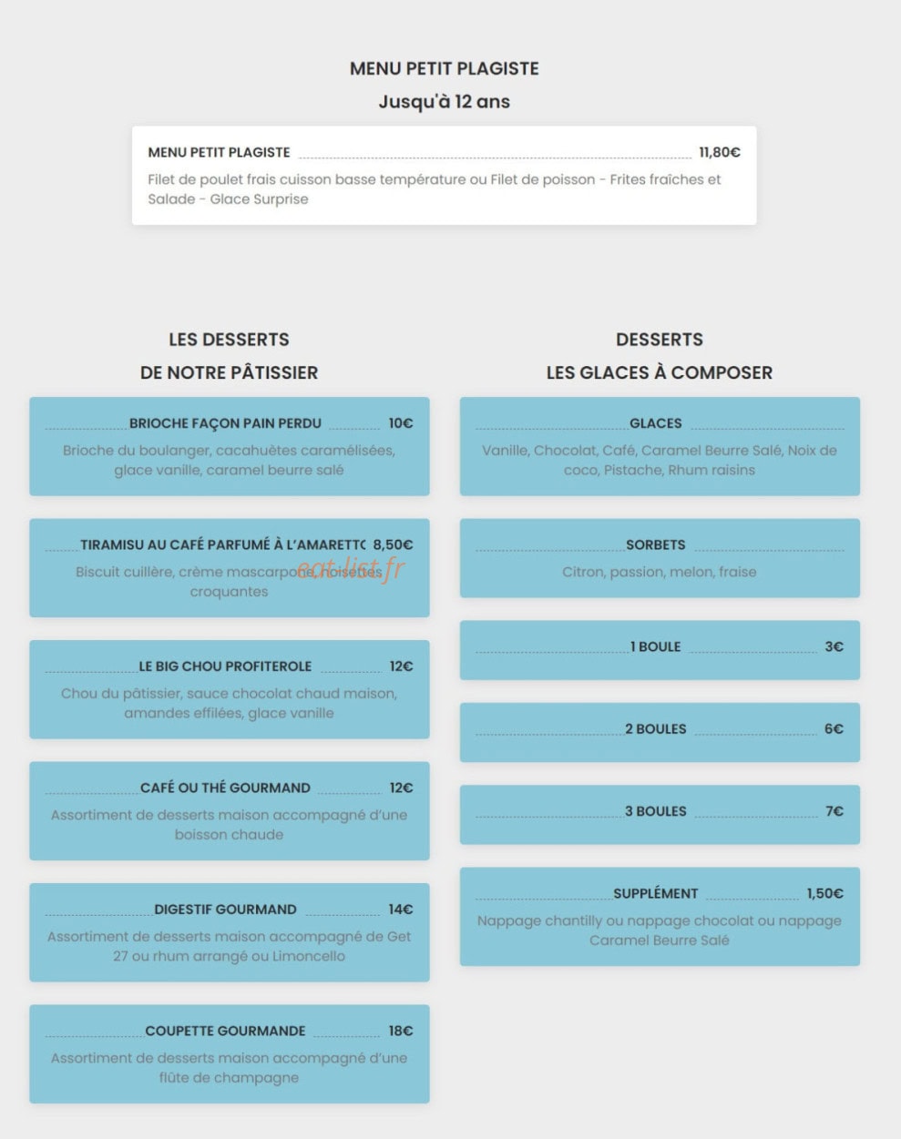 Côté Plage — carte page 4
