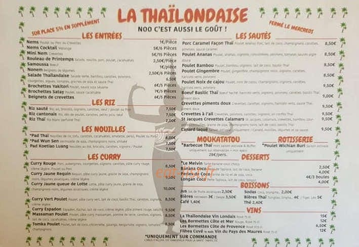 La Thaïlondaise — carte page 2