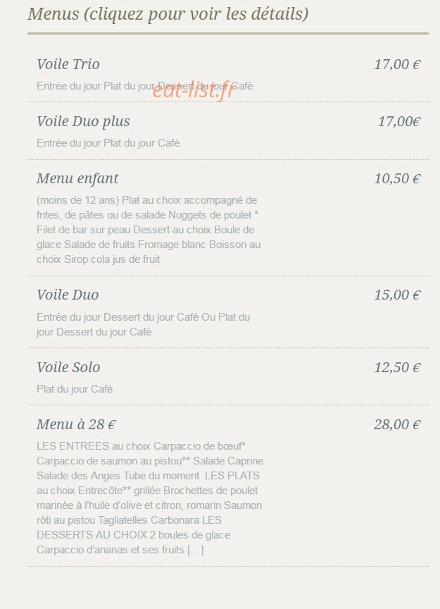 La Voile Plage — carte page 8