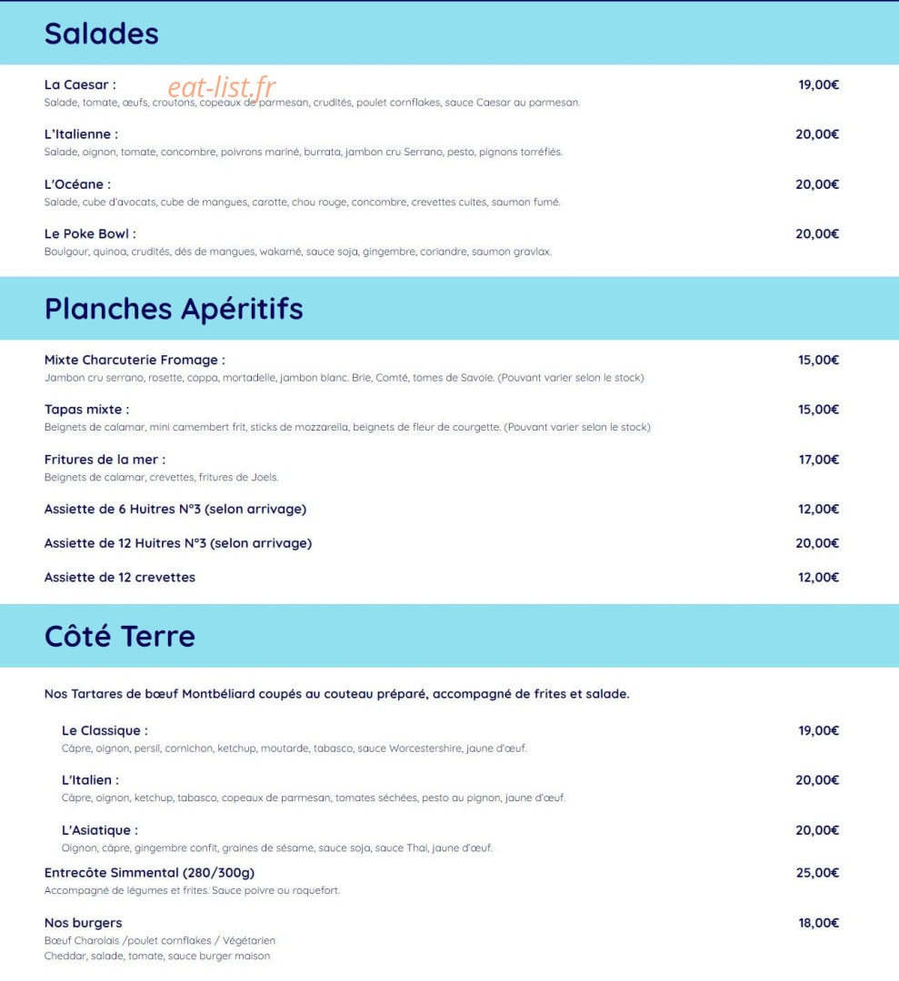 Le Lagon — carte page 1