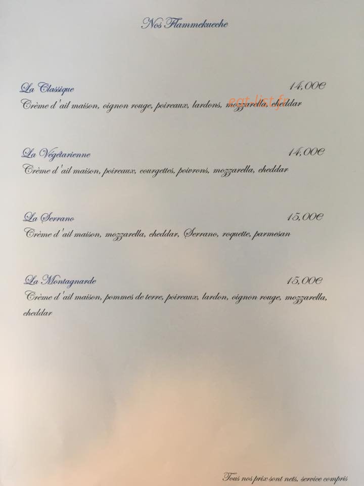 Les Saveurs d'Ange — carte page 3