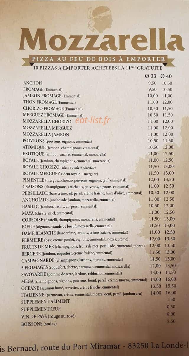 Mozzarella — carte page 1