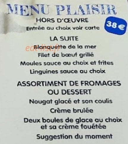 Carte et menu de Poivr'Sel à La Londe les Maures — Menu plaisir