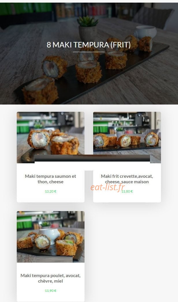 E Sushi — carte page 7
