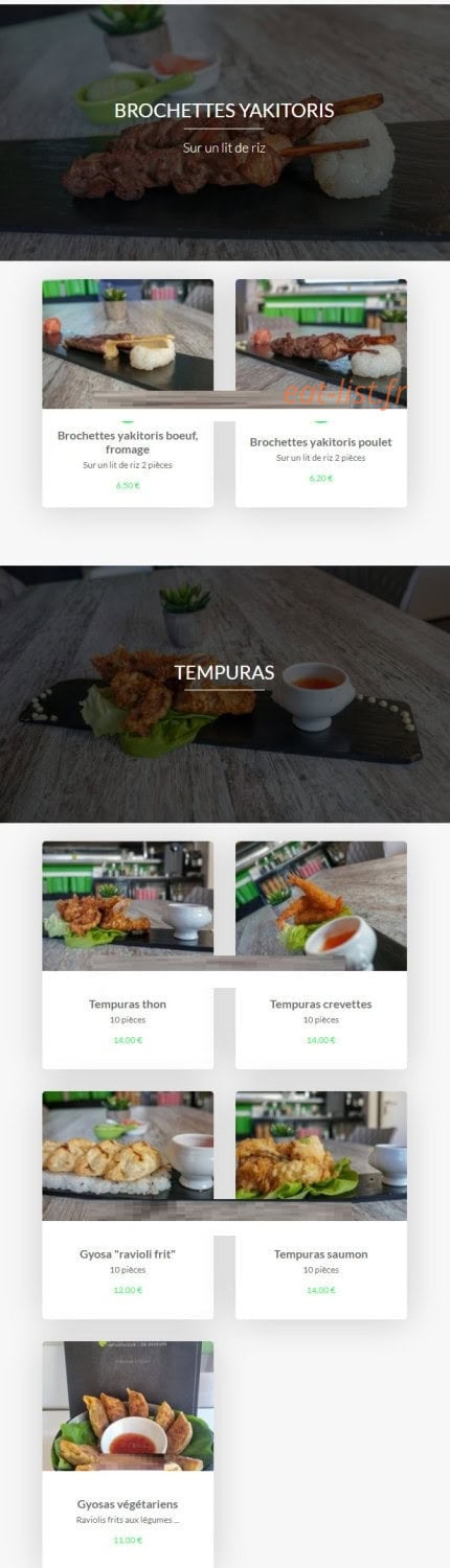E Sushi — carte page 5