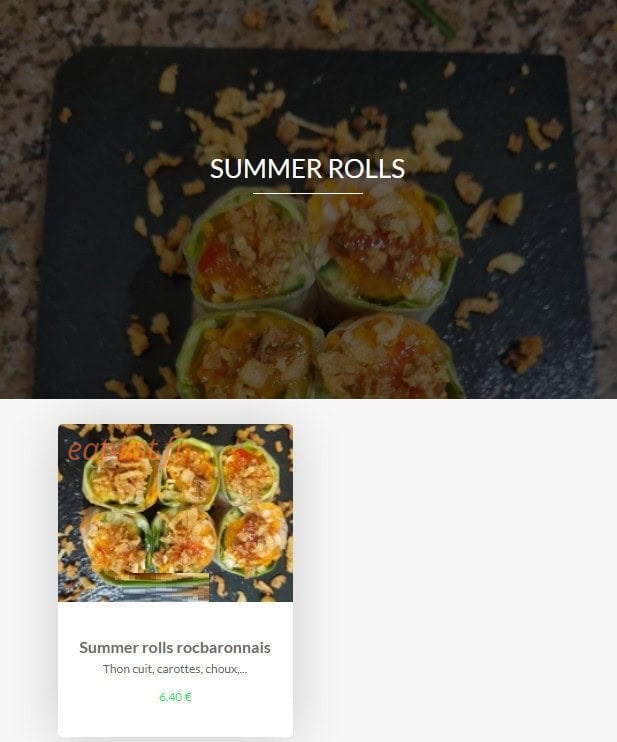E Sushi — carte page 10