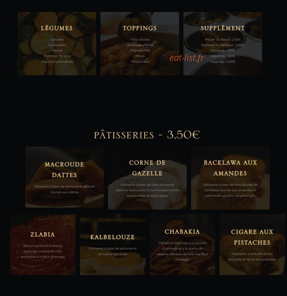 Graine d’Or’ient — carte page 2