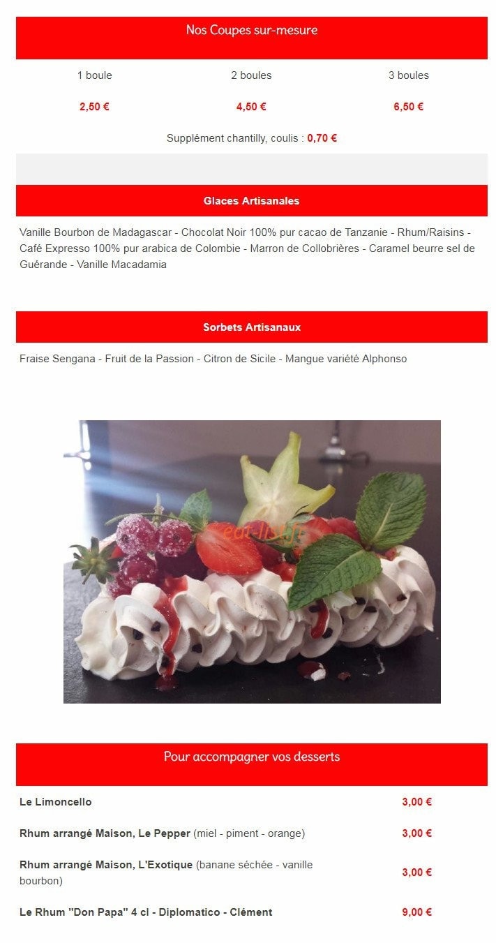 Le Patio — carte page 6