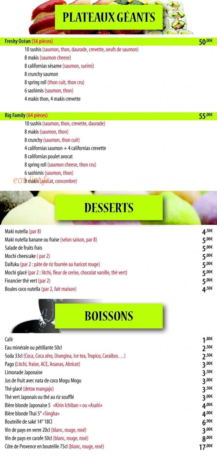 Me & You Sushi — carte page 5