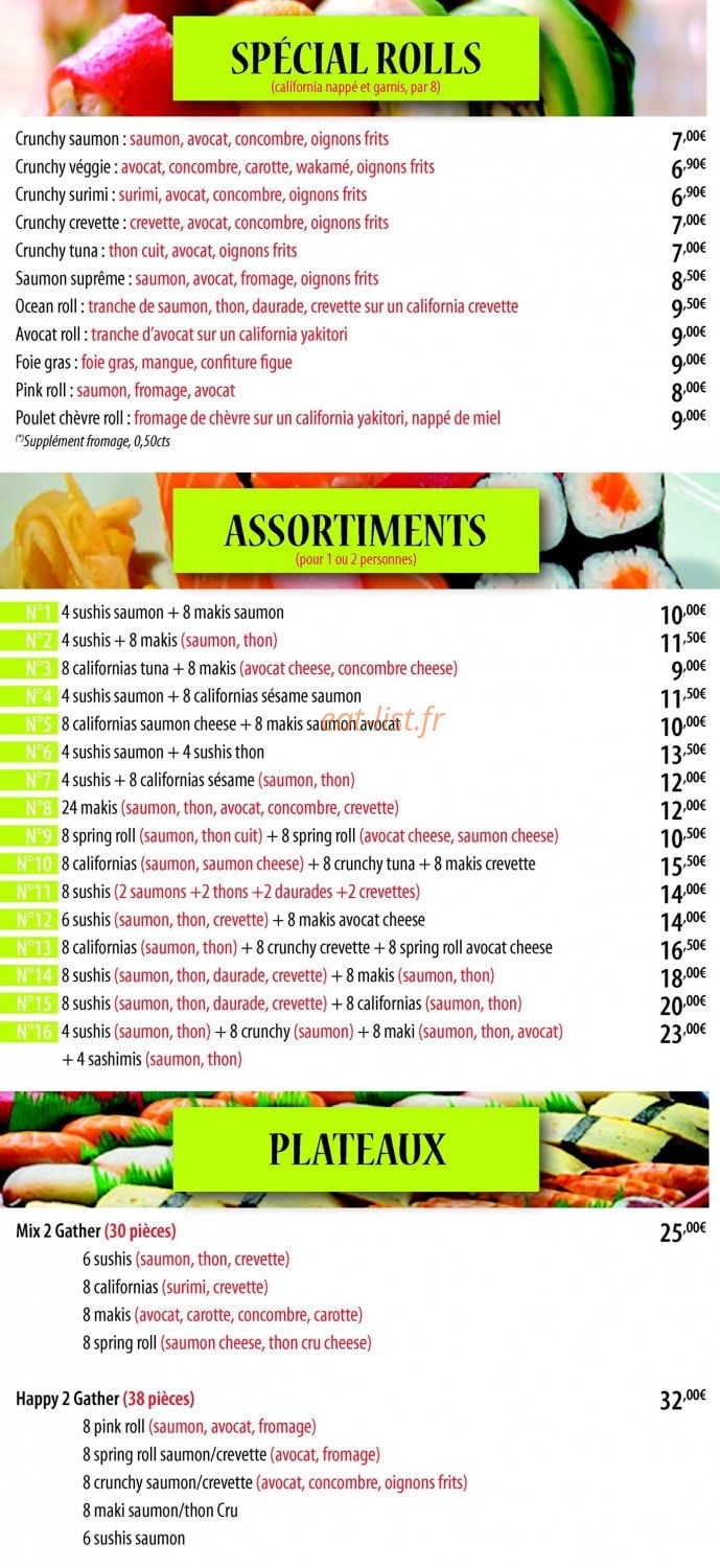 Me & You Sushi — carte page 4