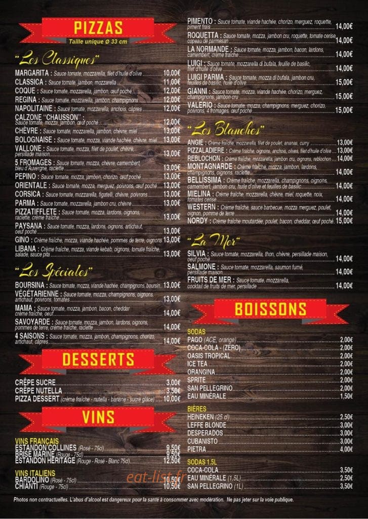 Pizza Da Luigi — carte page 1