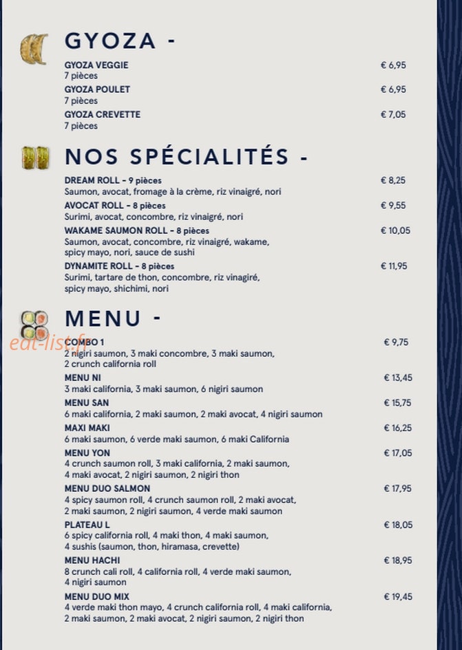 Sushi Daily — carte page 4