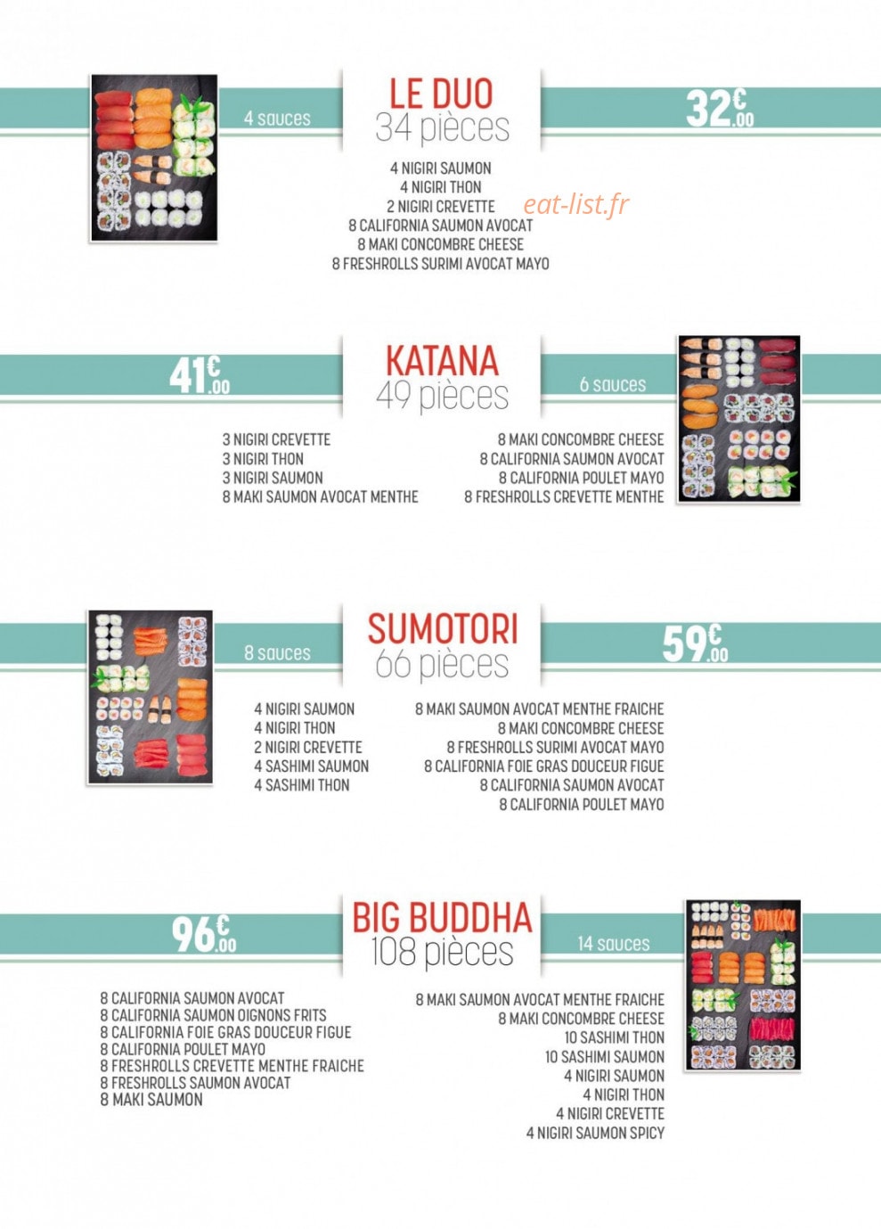 2J Sushi — carte page 7