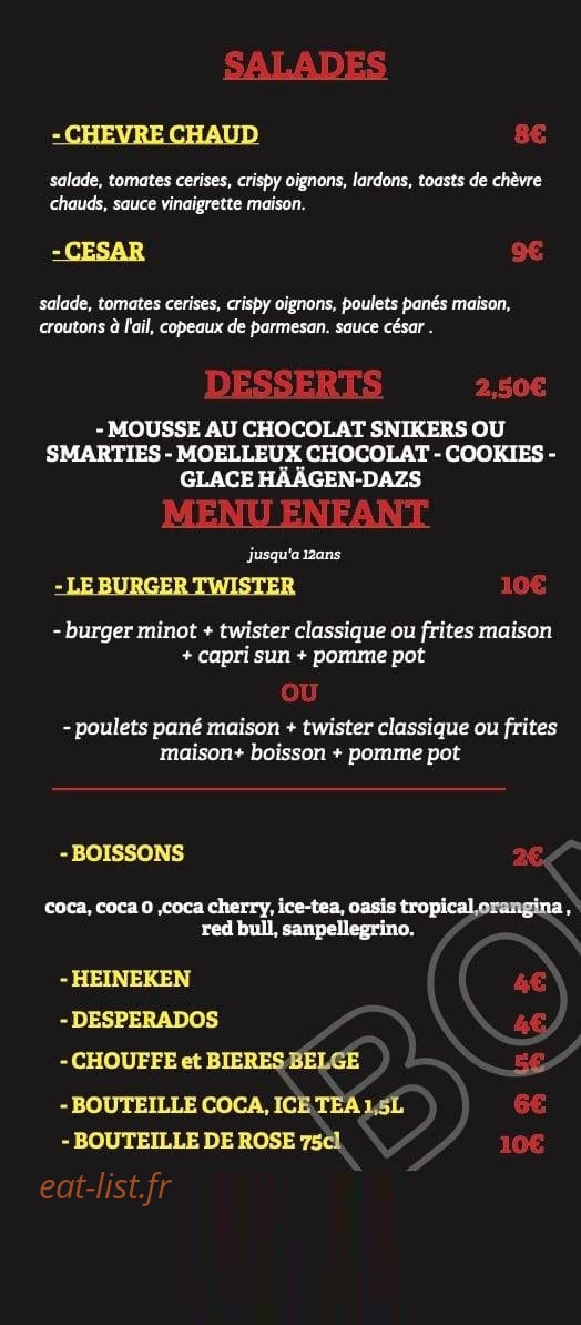 Burgers Twister — carte page 5