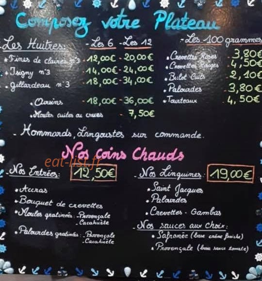 Chez Benoit — carte page 1