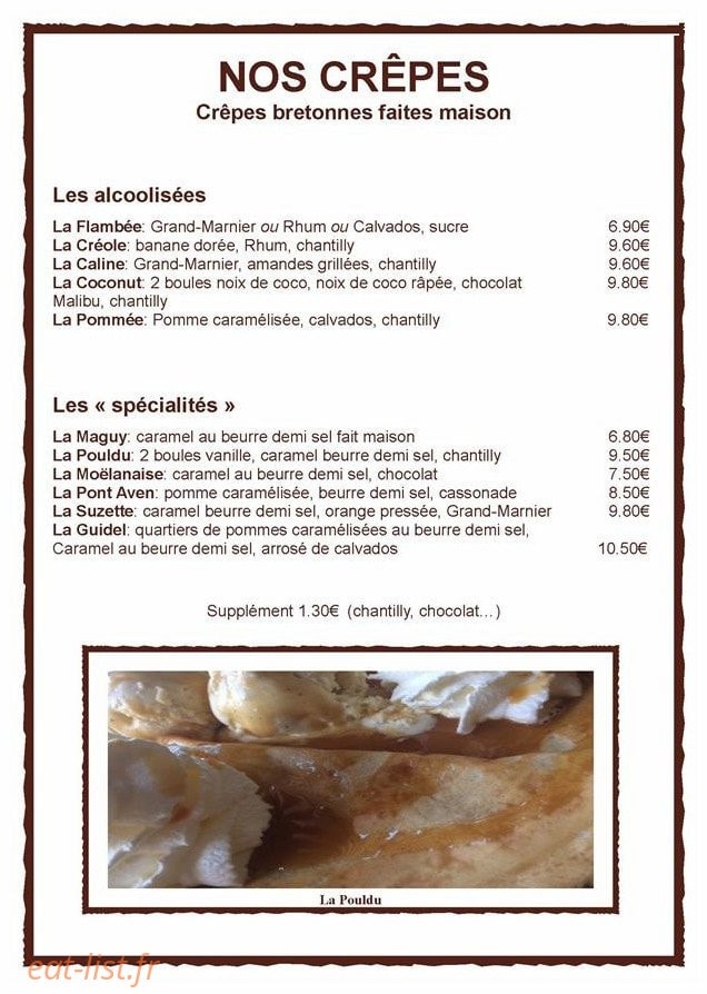 Creperie du Hameau — carte page 4