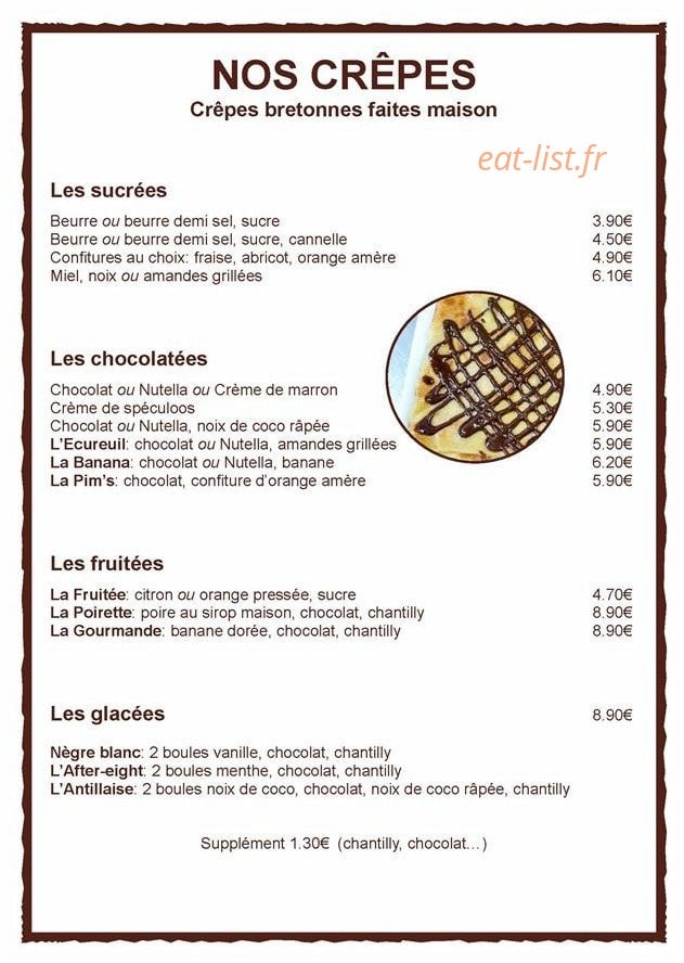 Creperie du Hameau — carte page 3