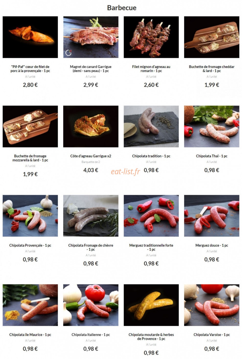 Gekko Gourmet — carte page 1