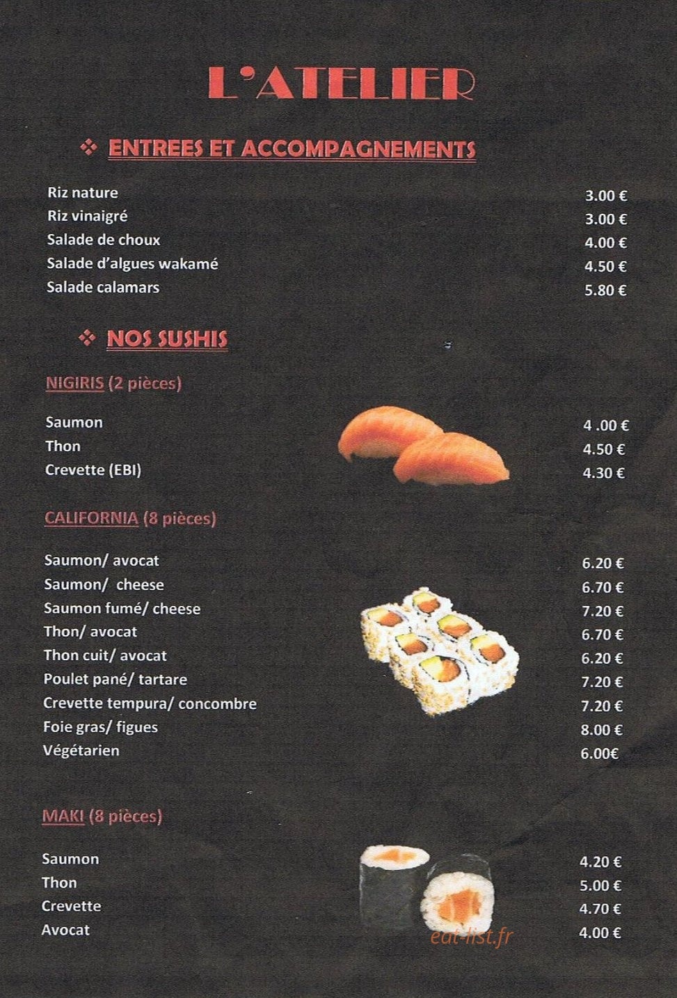 L'Atelier — carte page 1