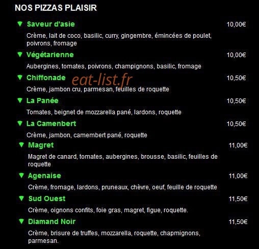 La cave a pizza — carte page 5