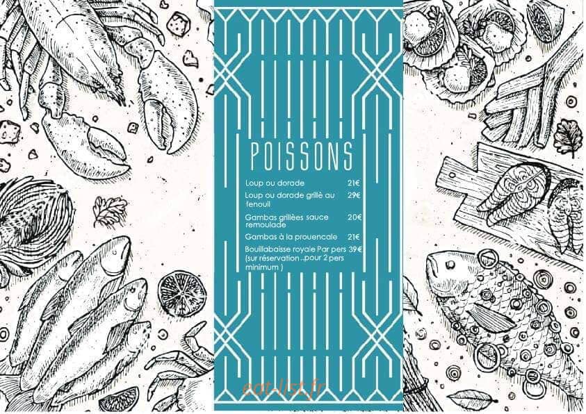 Carte et menu de La medina à Saint Cyr sur Mer — Les poissons