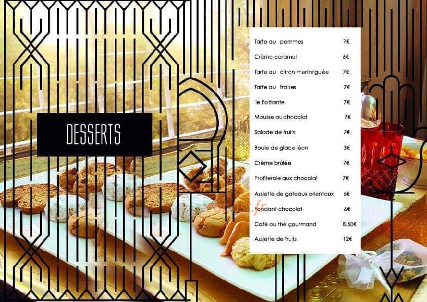 Carte et menu de La medina à Saint Cyr sur Mer — v