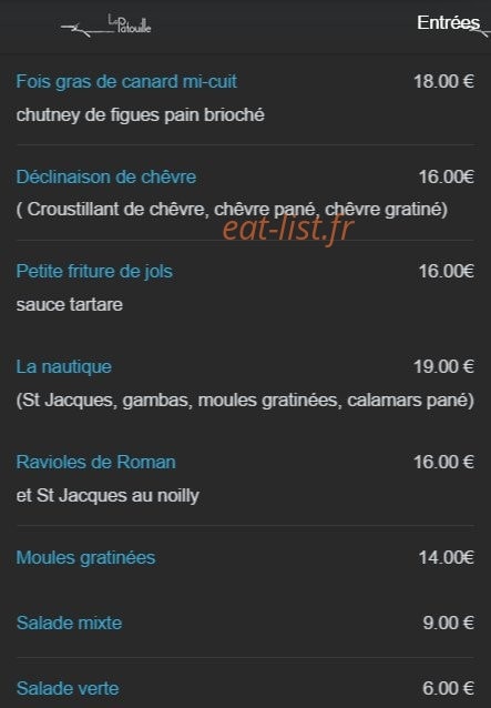 La Patouille — carte page 1