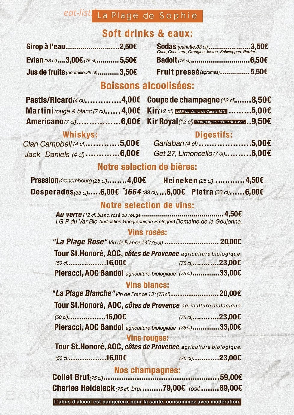 La plage de Sophie — carte page 5