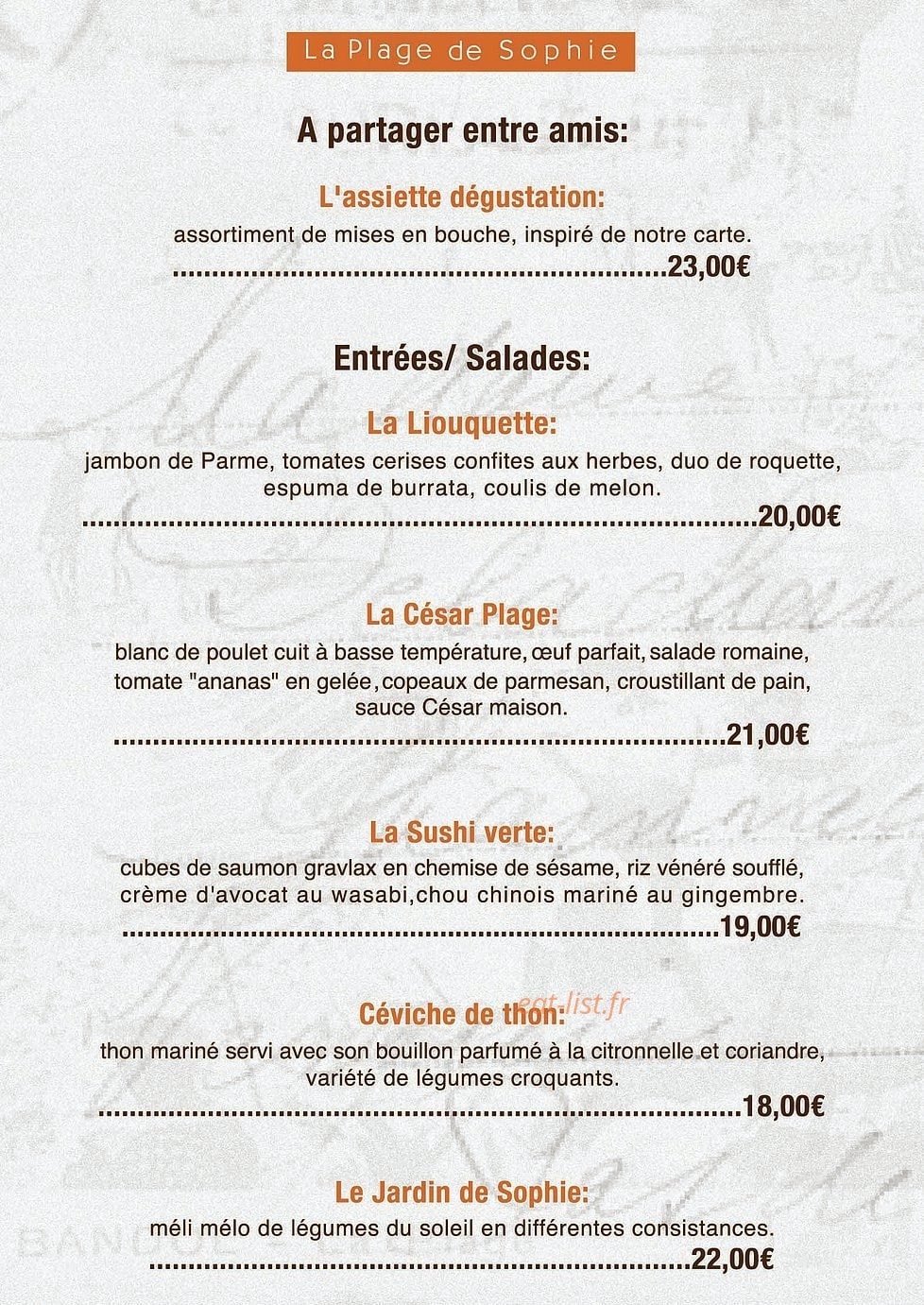 La plage de Sophie — carte page 2