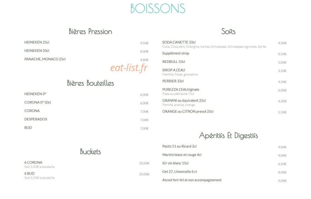 Le 10 Plage — carte page 9